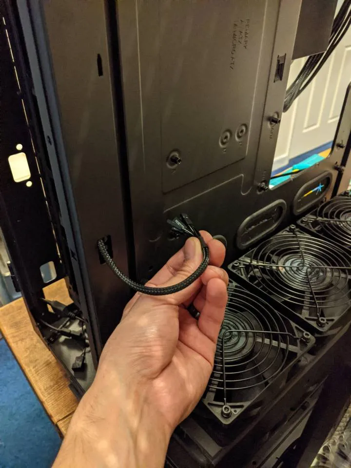 Front LEDs/switches cable, test fit