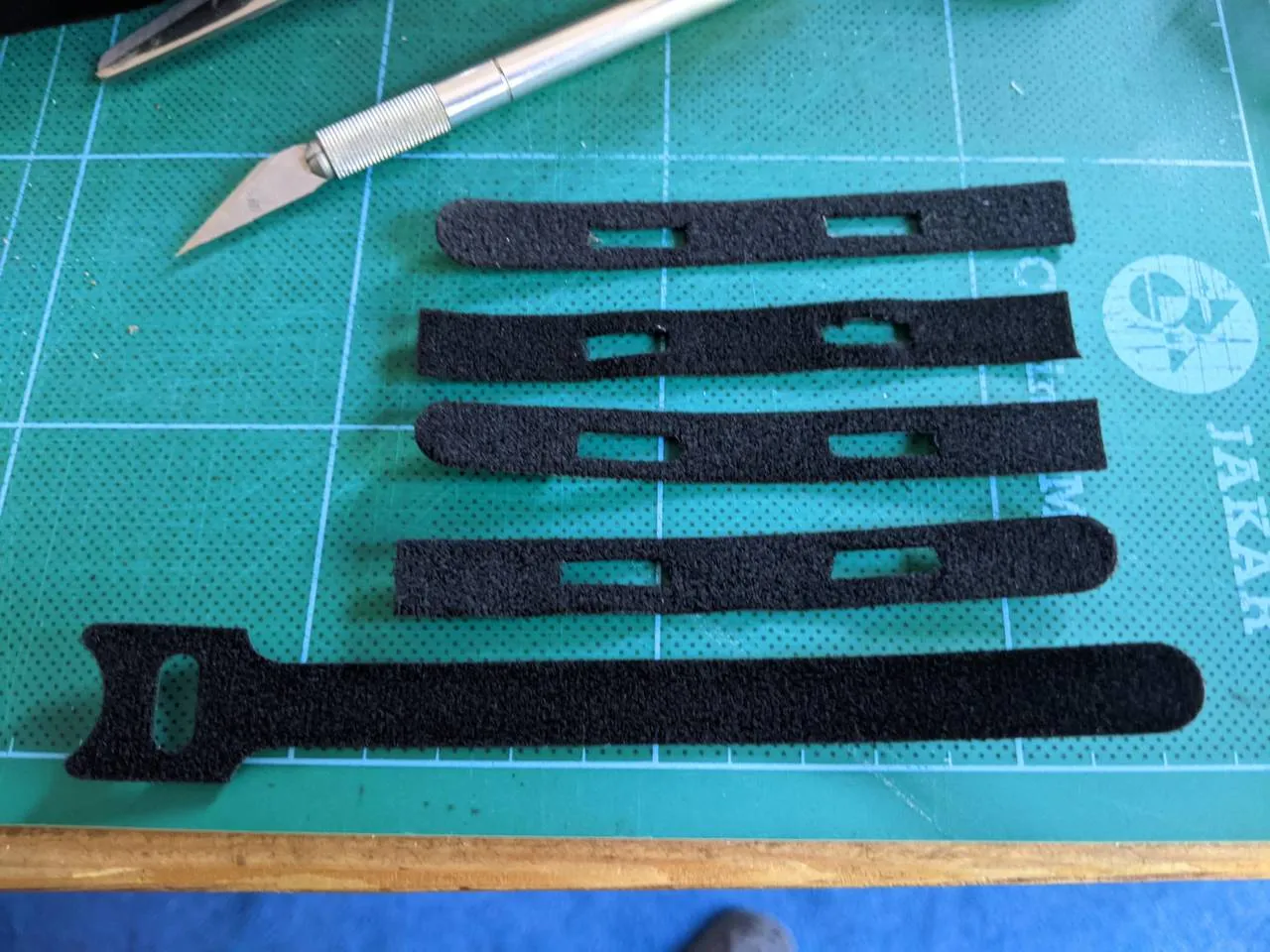 A-RGB in-line connector retention velcro strips