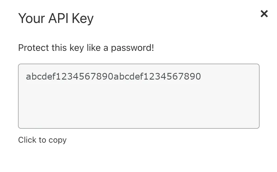 My Cloudflare API key (not really)