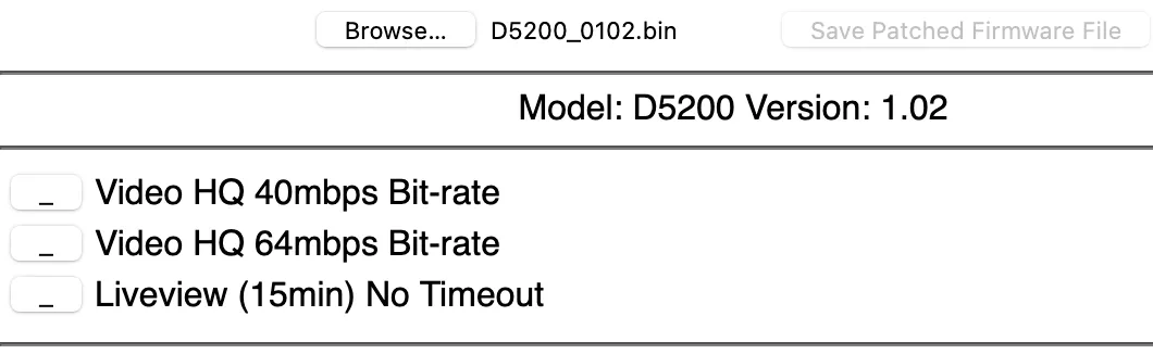 Nikon Patch - open firmware file