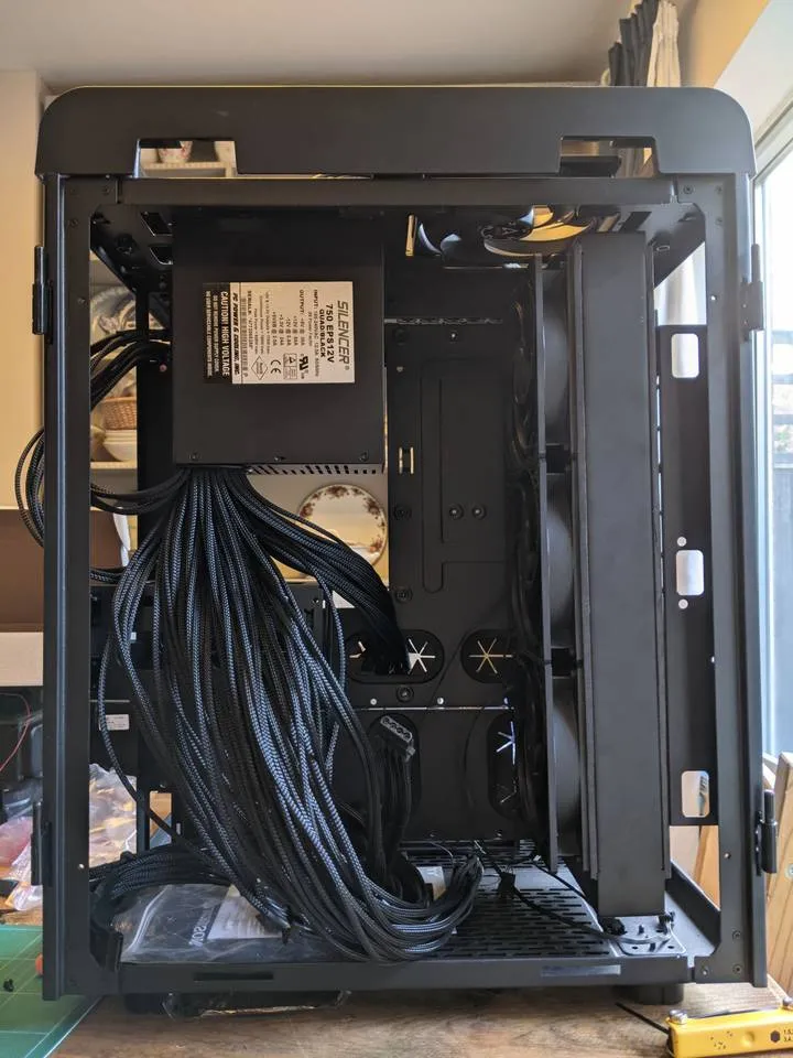 Test fit for motherboard power reach