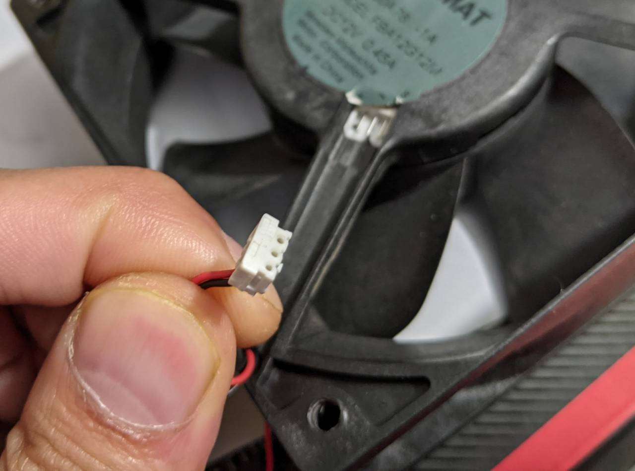 Fan connector, end view