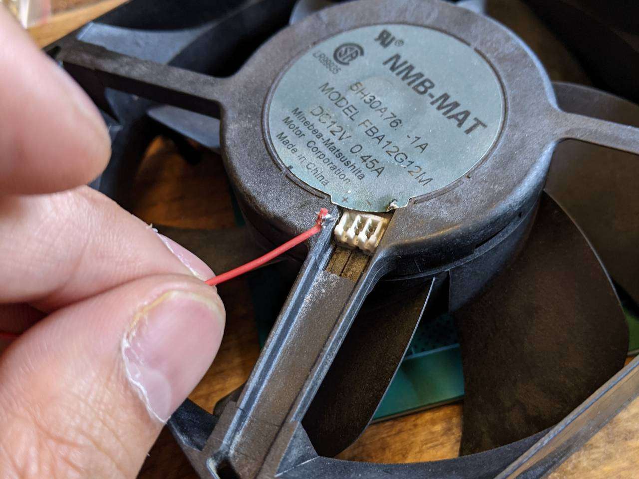 Fan connector, terminal ripped out