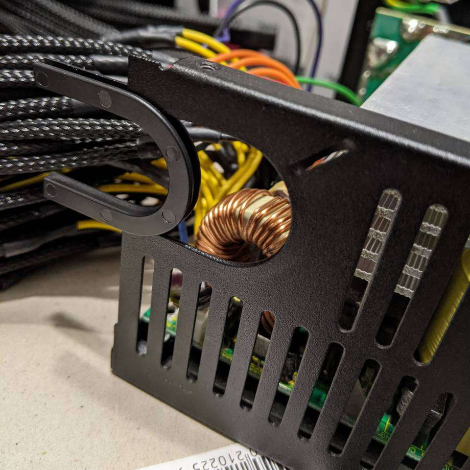 Cable entry pinch protector, slid out