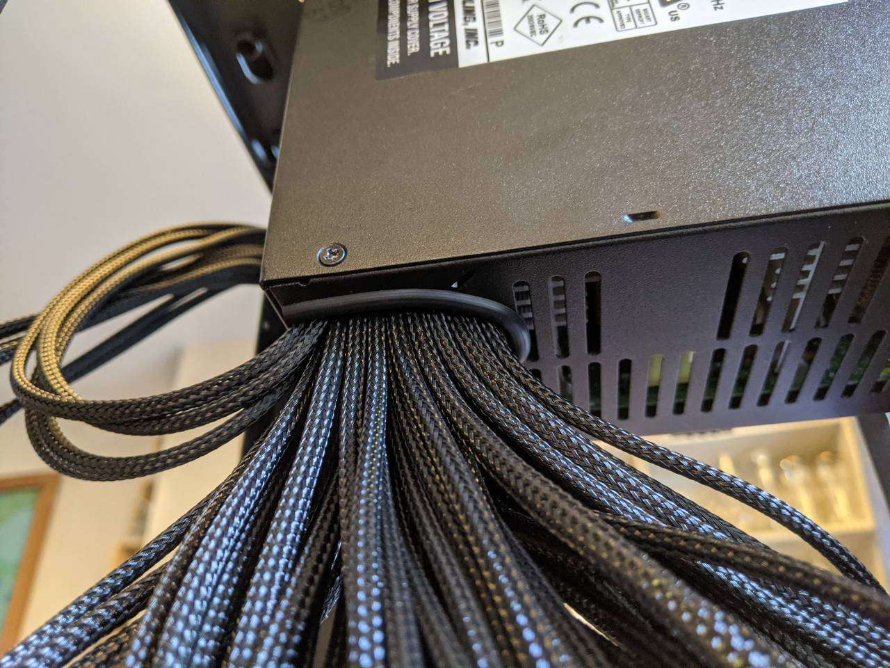 PSU sleeving mod, done