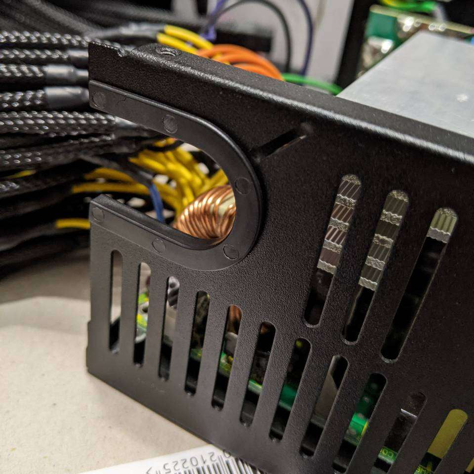 PSU cable entry opening