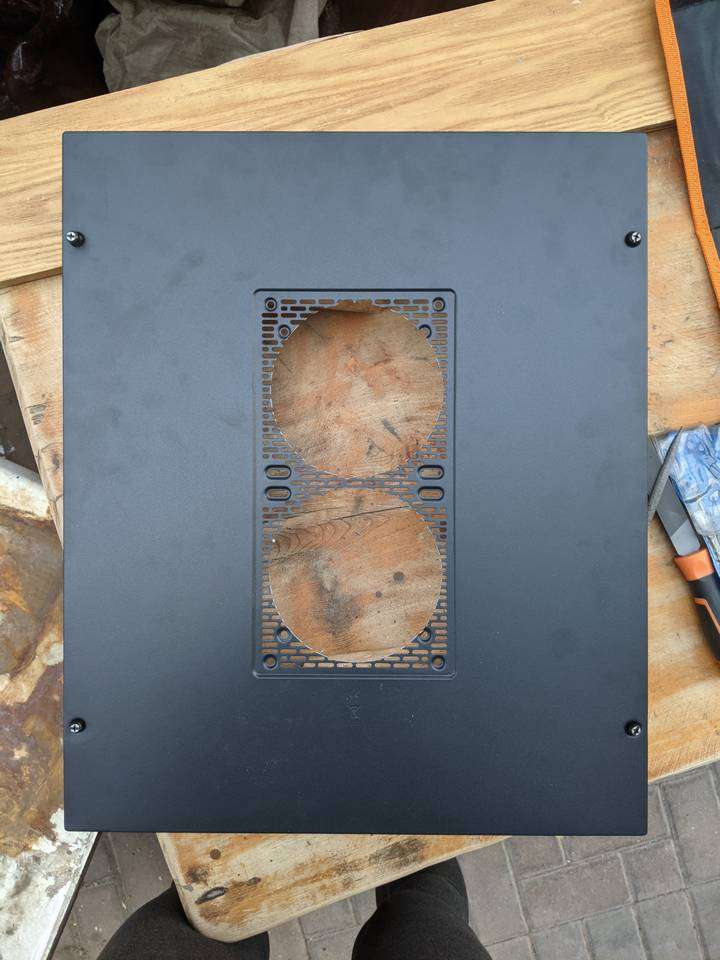 Rear panel with 127mm holes